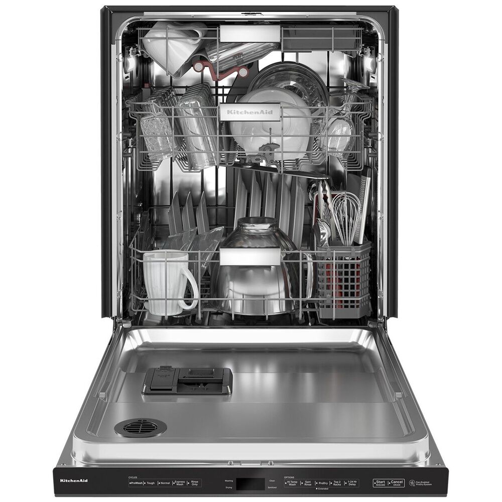 KitchenAid 24&quot; Built-In Pocket Handle Dishwasher with FreeFlex 3rd Rack and LED Interior Light in Black Stainless Steel, , large
