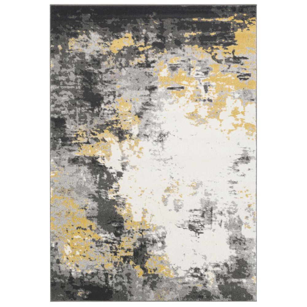 Surya Pepin PEI-1011 2" x 3" Charcoal, Black and Mustard Area Rug, , large