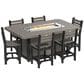 Amish Orchard 7-Piece Fire Table Set in Coastal Gray and Black, , large