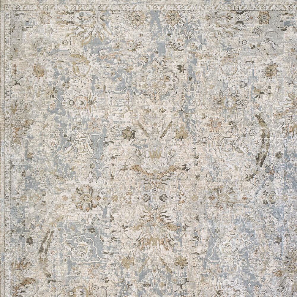 Surya Brunswick Light Gray, Medium Brown, Cream, Mustard, Charcoal and Light Brown 7'10" Round Area Rug, , large