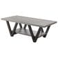 Pacific Landing Higgins V-Shaped Coffee Table in Black and Antique Grey, , large