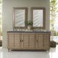 James Martin Vanities Portland 72" Double Bathroom Vanity in Whitewashed Walnut with 3 cm Charcoal Soapstone Quartz Top and Rectangular Sinks, , large