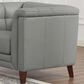 Hydeline Arvo Stationary Leather Sofa in Silver Gray, , large