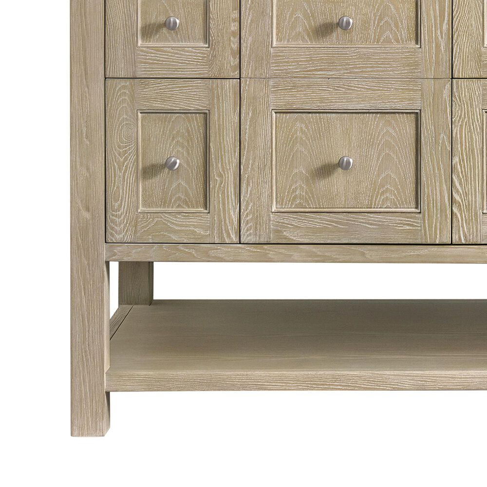 James Martin Vanities Breckenridge 72&quot; Double Vanity in Whitewashed Oak with Single Hole 3 cm White Zeus Quartz Top &amp; Backsplash, , large