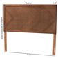 Baxton Studio Terrian Queen Panel Headboard in Ash Walnut, , large