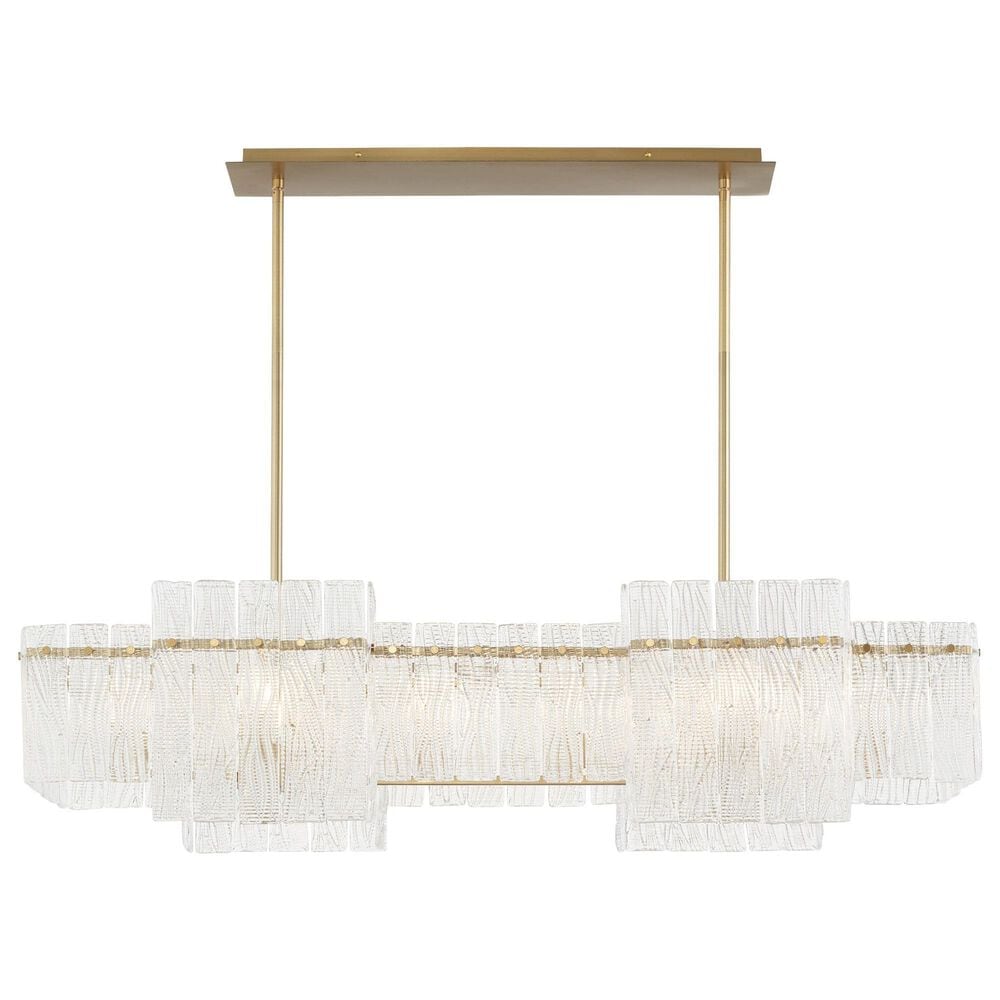 Cyan Othello Chandelier in Aged Brass, , large