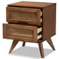 Baxton Studio Barrett 2-Drawer Nightstand in Walnut Brown, , large