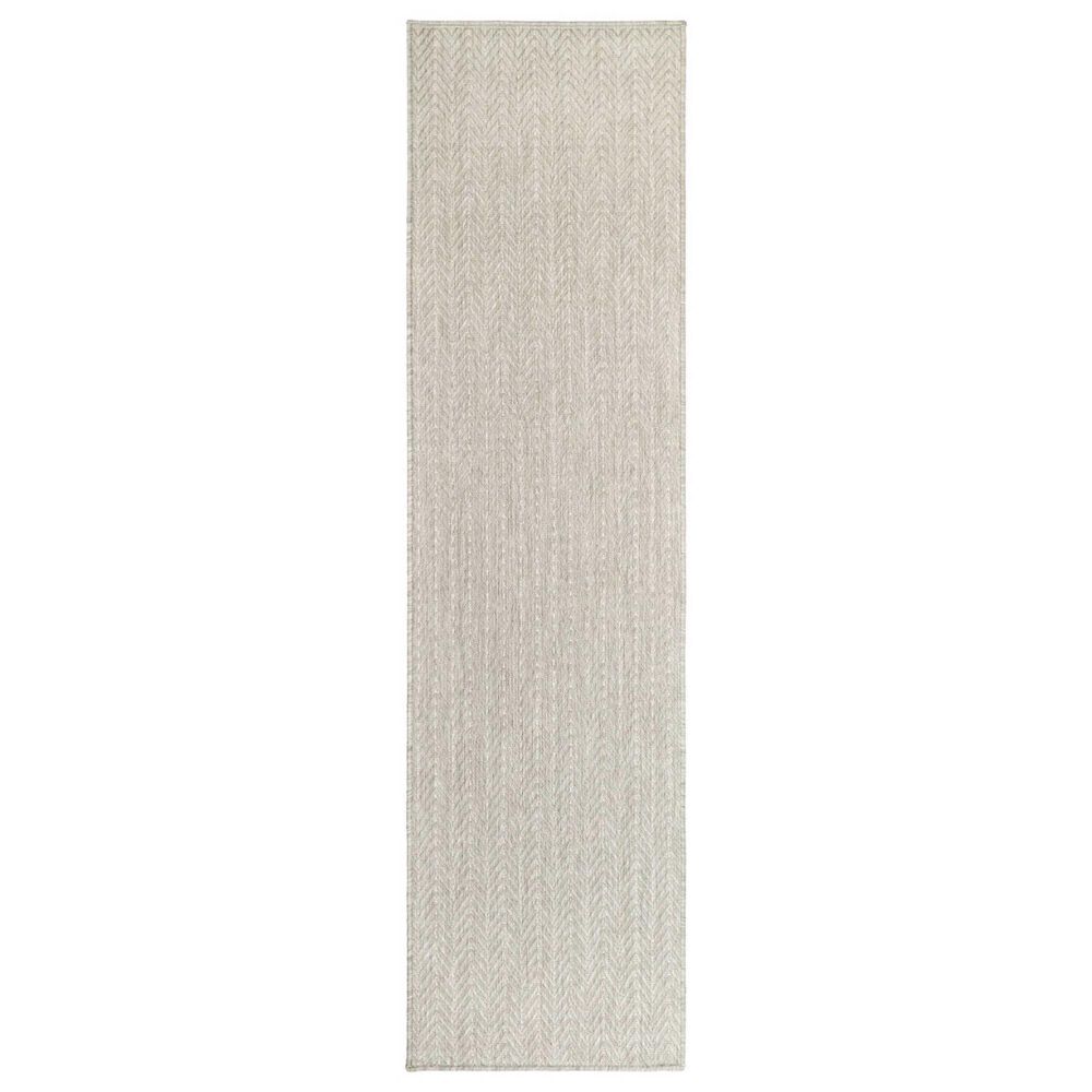 Nourison Horizon HOZ02 Grey 2&#39; x 6&#39; Indoor/Outdoor Runner, , large