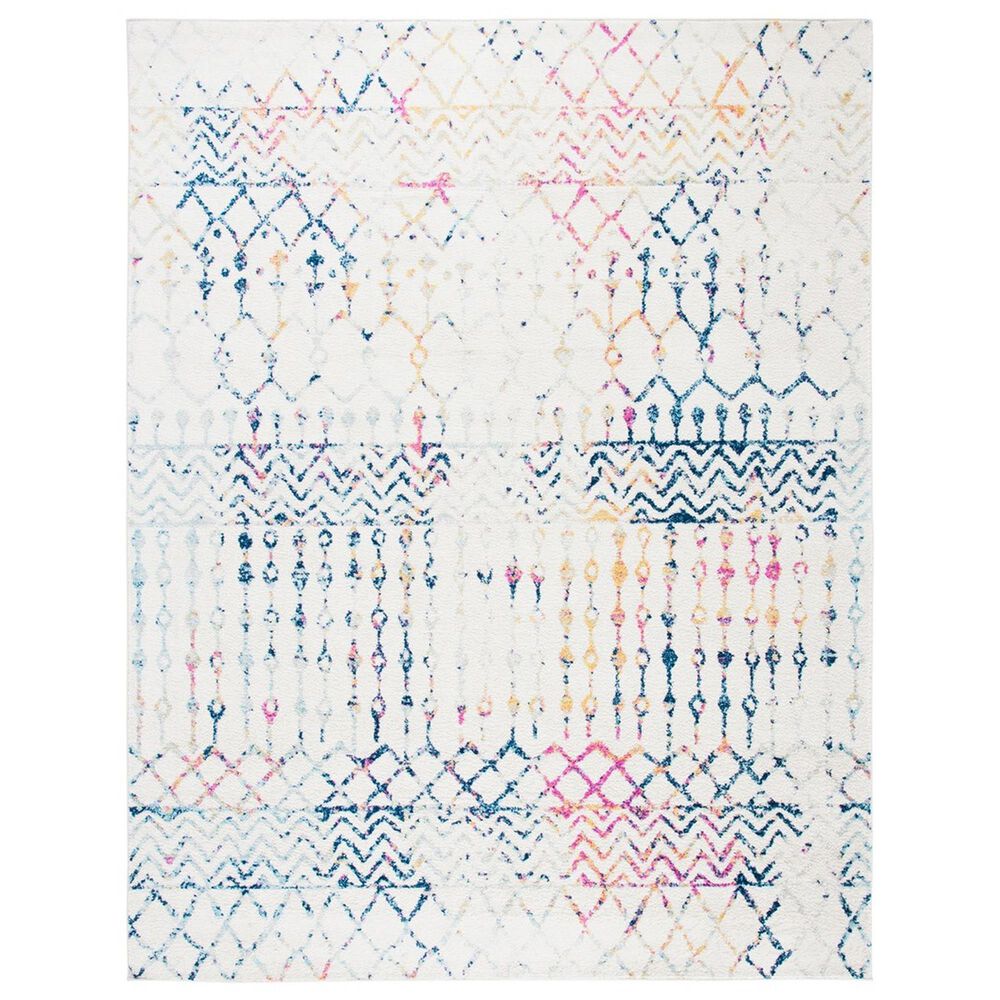 Safavieh Tulum 8" x 10" Ivory and Blue Area Rug, , large