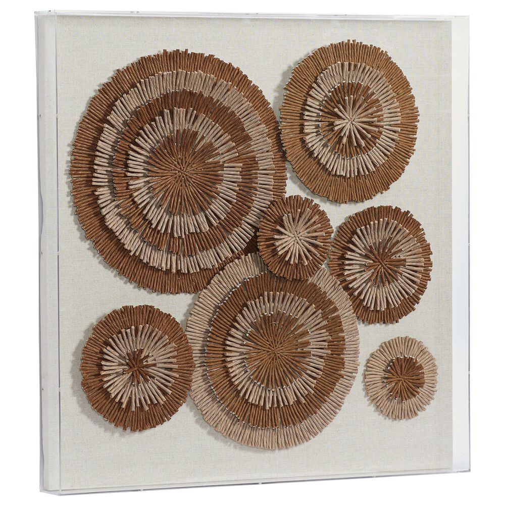 Novogratz 24" x 24" Wall Decor in Tan, Brown and Beige, , large