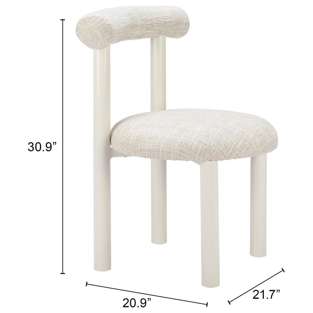 Zuo Modern Ceres Side Chair in Beige, , large