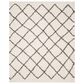Safavieh Dallas Shag 8" x 10" Ivory and Dark Grey Area Rug, , large