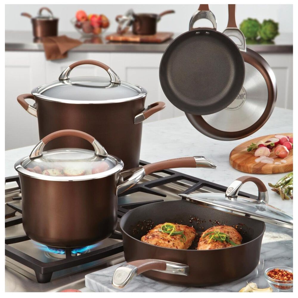 Circulon Symmetry Hard-Anodized Nonstick 7-Quart Dutch Oven, Chocolate