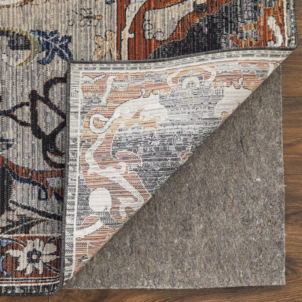 Feizy Melrose 7&#39;10&quot; x 10&#39;3&quot; Gray and Rust Area Rug, , large