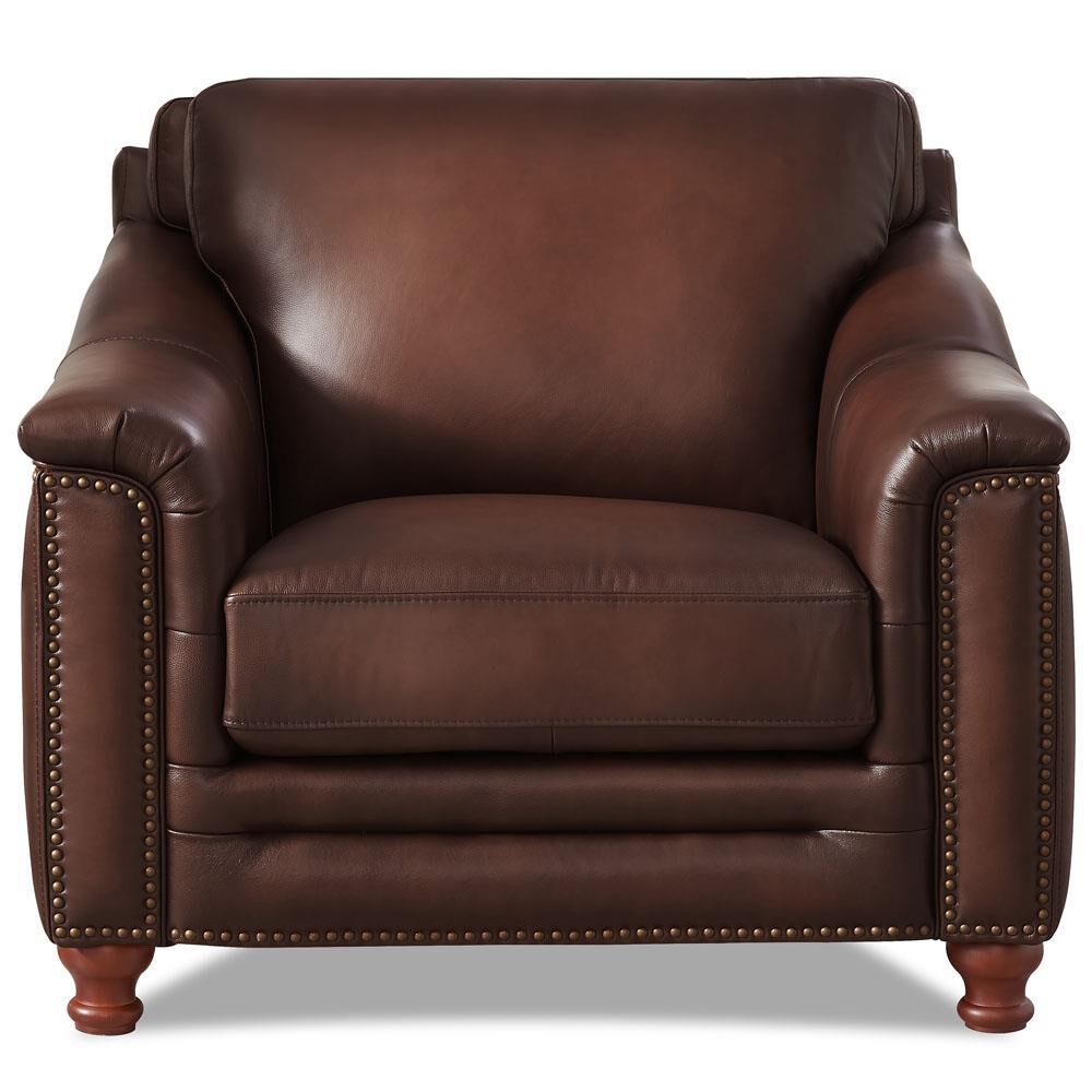 Hydeline Leather Accent Chair in Caramel Brown, , large