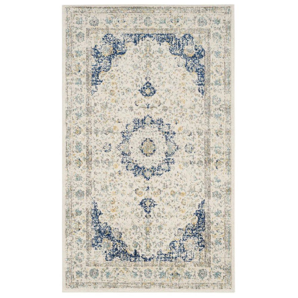 Safavieh Evoke EVK220C-3 3&#39; x 5&#39; Ivory/Blue Area Rug, , large