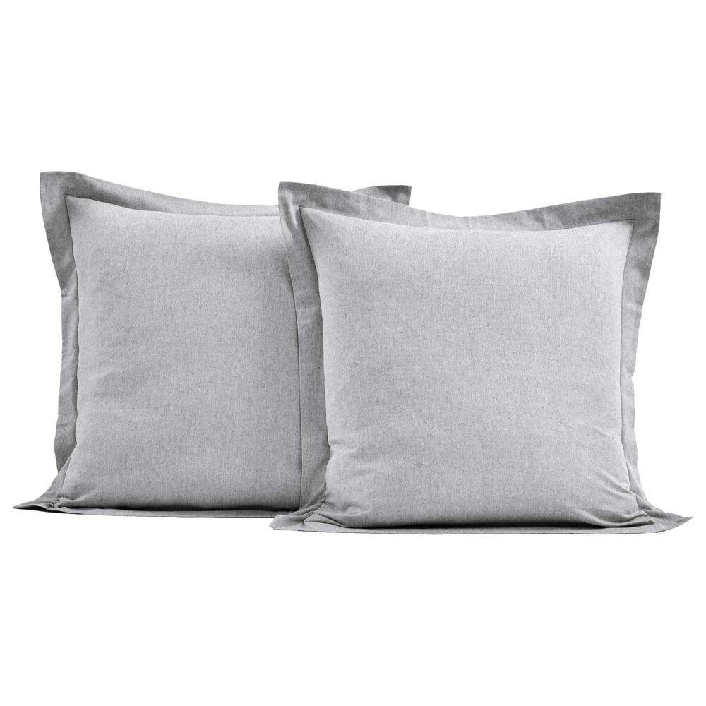 Triangle Home Fashions Farmhouse Yarn Dyed 5-Piece King Comforter Set in Gray and White, , large