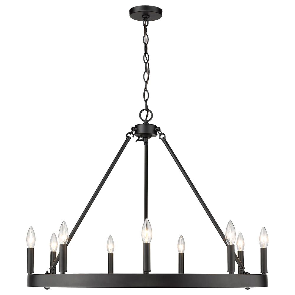Golden Lighting Alastair 9-Light Chandelier in Matte Black, , large