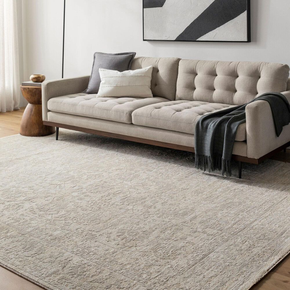 Surya Masterpiece MPC-2315 Medium Gray, Light Gray and Cream 7'10" x 10'2" Area Rug, , large