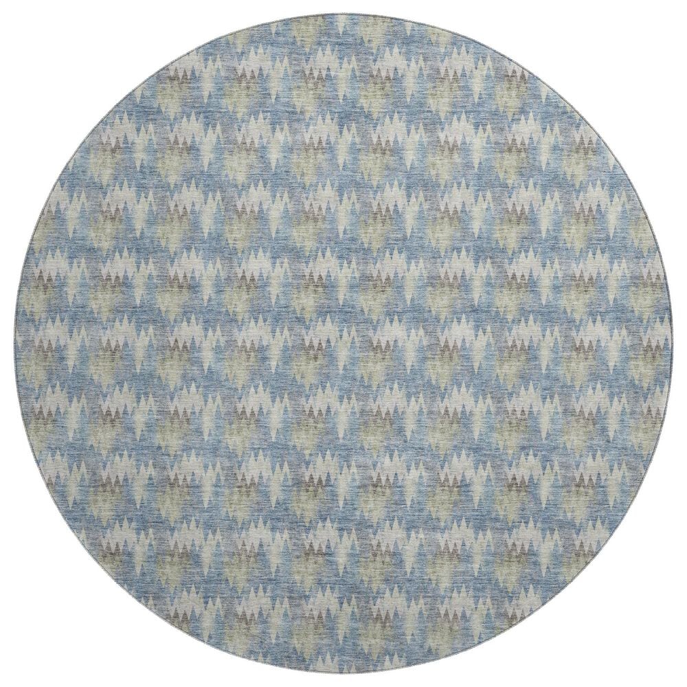 Dalyn Rug Company Soft Essentials Blue 8" Round Area Rug, , large