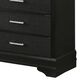 Crown Mark Amalia 5-Drawer Chest in Black, , large
