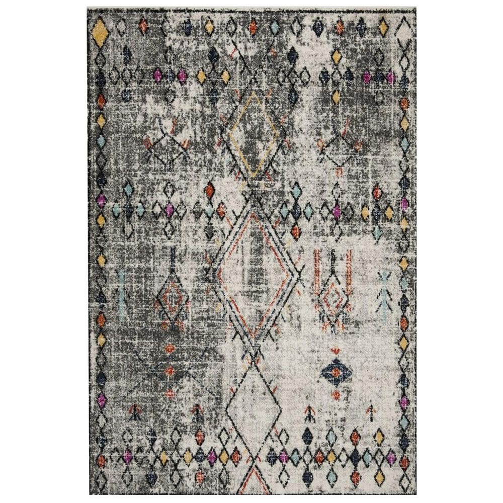 Safavieh Adirondack ADR210F 4" x 6" Light Grey and Fuchsia Area Rug, , large