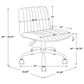Linden Boulevard Savon Desk Chair in Grey, , large