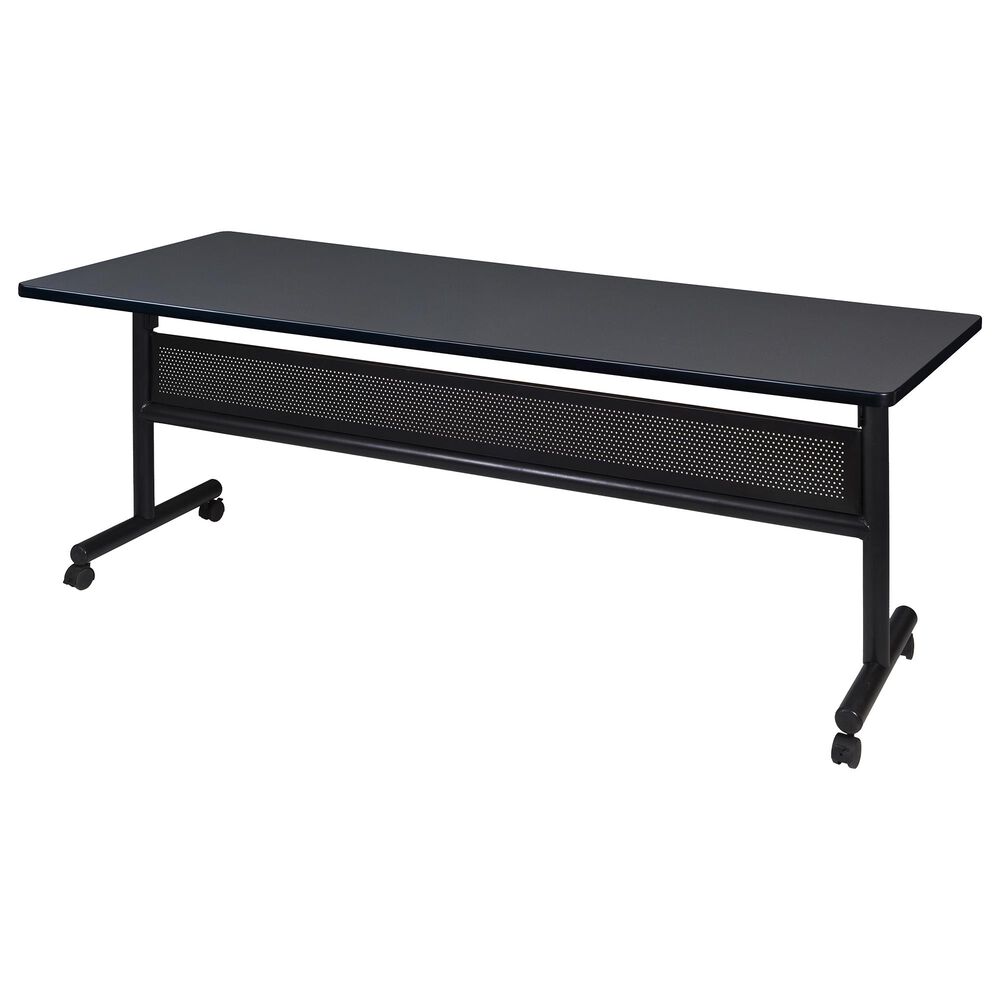 Kobe 72" x 30" Mobile Training Table with Modesty in Grey, , large