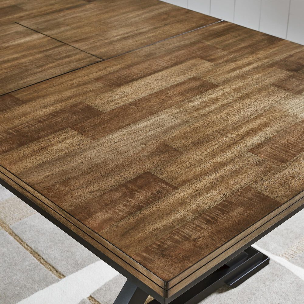 Ashley Wildenauer Dining Table in Deep Brown and Satin Black - Table Only, , large