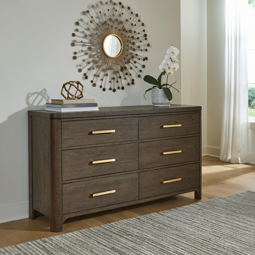 Ashley Radkin 6 Drawer Dresser in Burnished Brown, , large