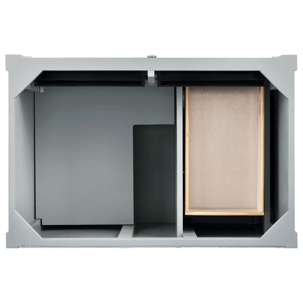 James Martin Vanities Brittany 36" Single Bathroom Vanity in Urban Gray with 3 cm White Zeus Quartz Top and Rectangular Sink, , large