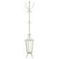 Maple and Jade 12-Hook Freestanding Coat Rack with Umbrella Storage Base in Distressed White, , large