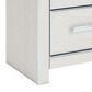 Ashley Zuraleus Queen Upholstered Panel Bed with Two Nightstands in Matte White, , large