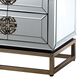 Baxton Studio Laken 3 Drawer Nightstand in Mirrored, , large