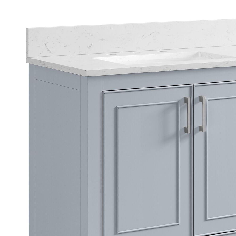 37B Lucerne 60" Double Bathroom Vanity in Soft Blue with Marble Top and Backsplash, , large