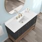 37B Isadore 48" Single Bathroom Vanity Cabinet in Tricorn Black and White Composite Stone Top and Backsplash, , large