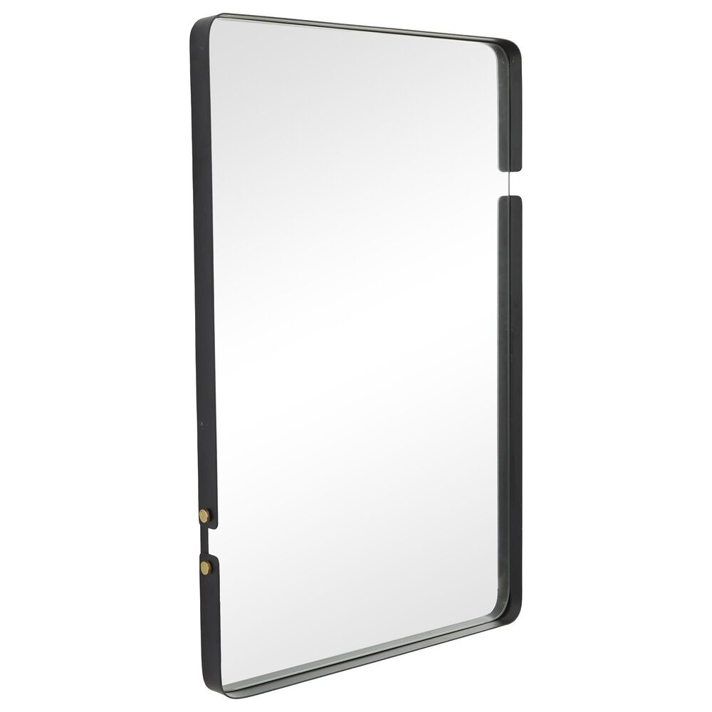Maple and Jade Rectangle Wall Mirror in Black, , large