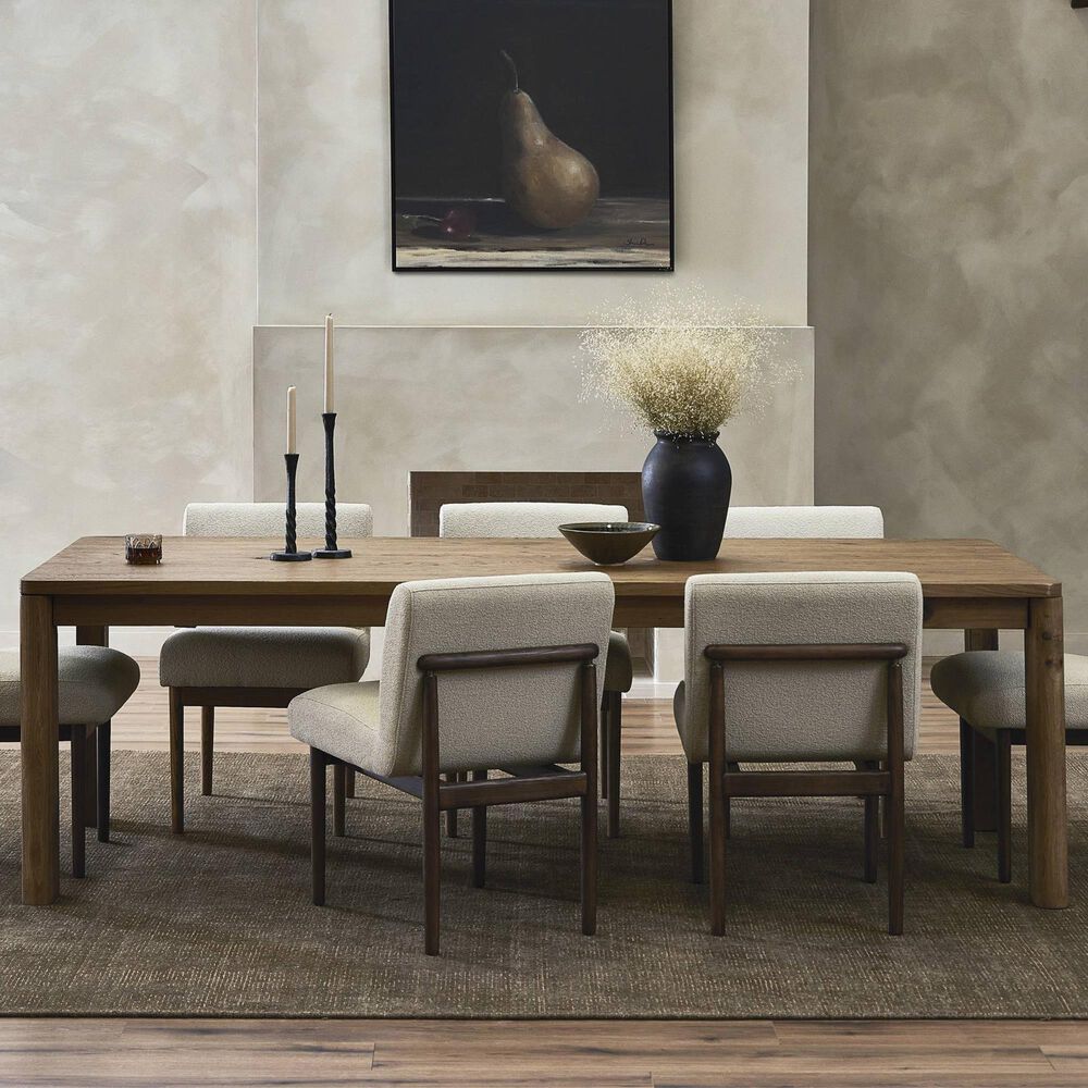 Four Hands Noeline Double Extension Dining Table in Resawn Worn Oak - Table Only, , large