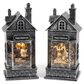 The Gerson Company 2-Piece Spinning Water Globe Halloween House Set, , large