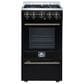 Forno Lamazze 20" Freestanding Gas Range in Black, , large