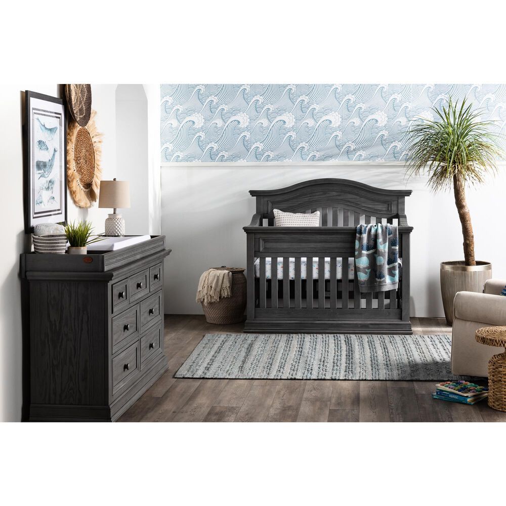 Oxford Baby Glenbrook 4-in-1 Convertible Crib in Graphite Gray, , large