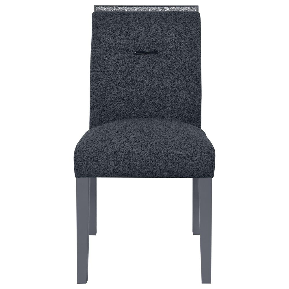 Global Furniture USA Monaco Side Chair in Dark Grey and Silver, , large