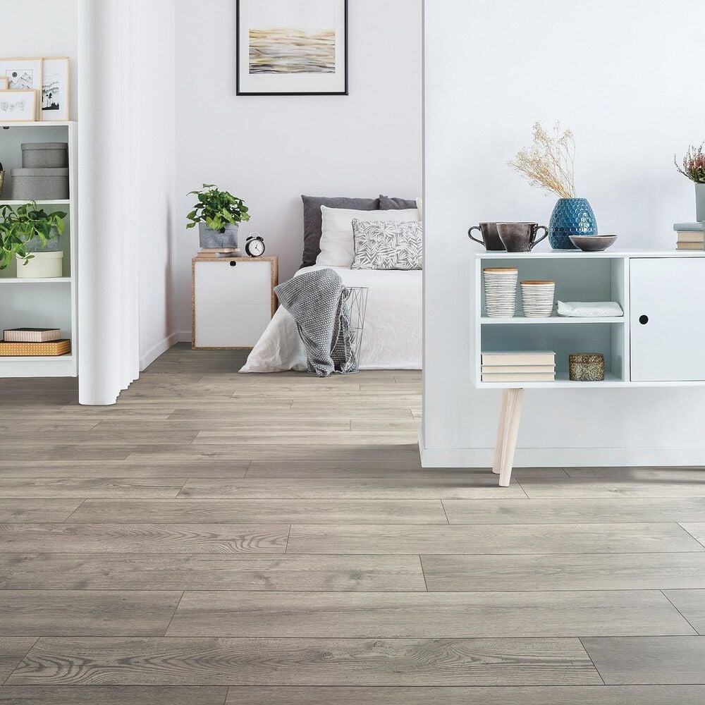Mohawk Rivercrest 7.5&quot; x 47&quot; Windsmoke Oak Laminate, , large