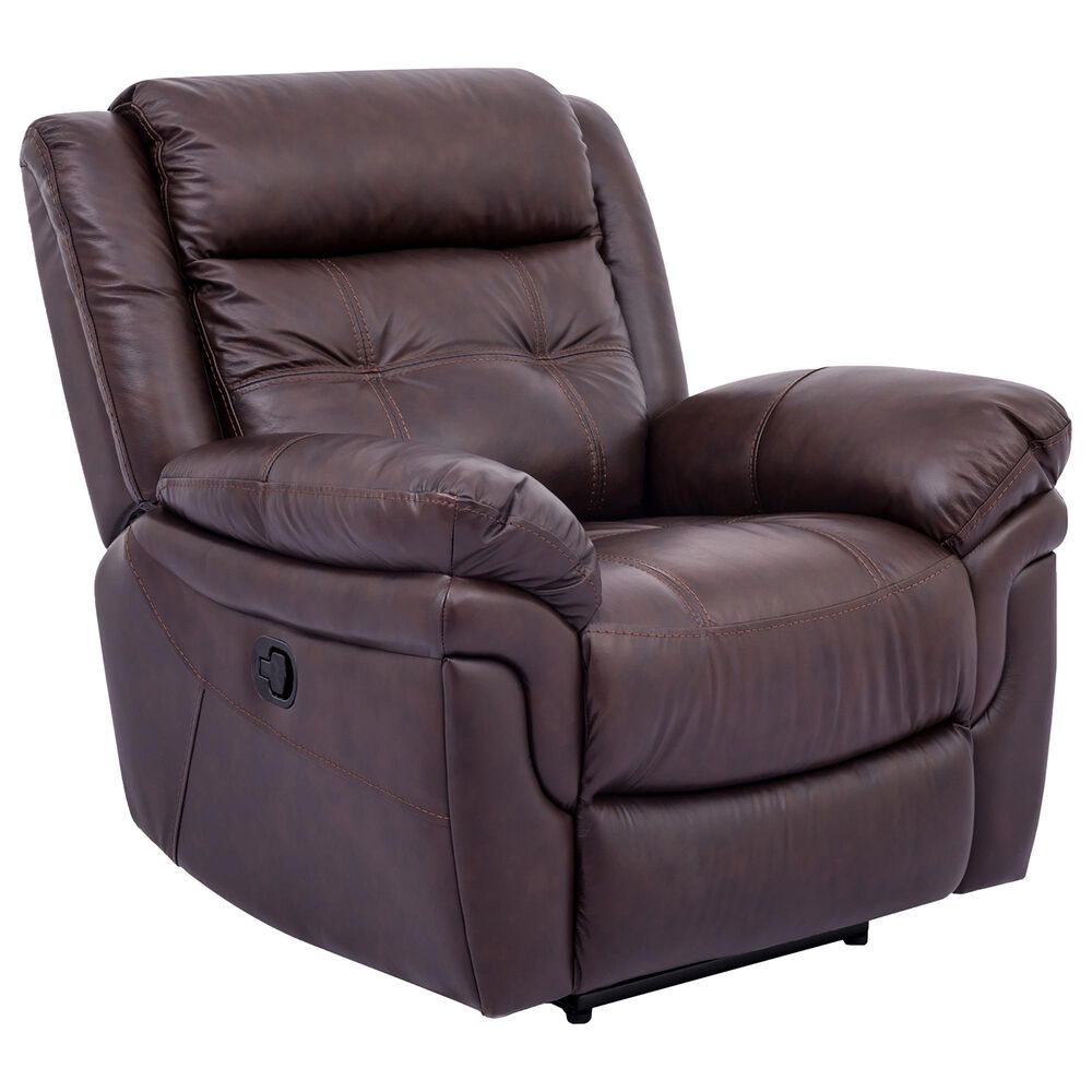 Blue River Marcel Manual Recliner in Dark Brown, , large