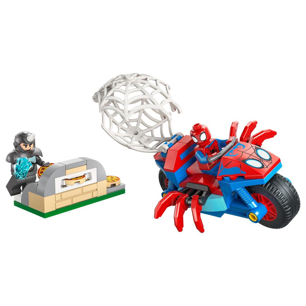 LEGO Marvel Spidey on His Motorcycle vs. Rhino Building Set, , large