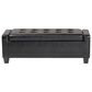 Baxton Studio Manchester Storage Ottoman in Black, , large