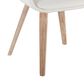 LumiSource Curvo Arm Chair with White Faux Leather Cushion in Whitewashed Wood (Set of 2), , large