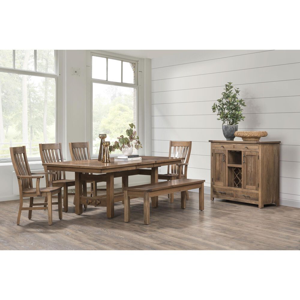Trailway Llc Sutter Mills 66 inch Dining Table in Rustic Hickory with 1-18&quot; Leaf, , large