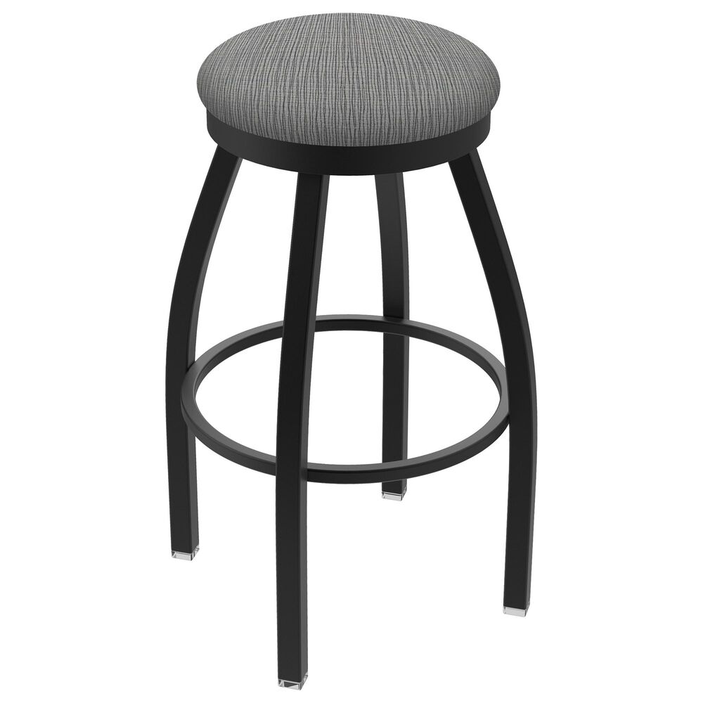 Holland Bar Stool 802 Misha 25" Swivel Counter Stool with Black Wrinkle and Graph Alpine Seat, , large