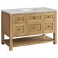 James Martin Vanities Breckenridge 48" Single Bathroom Vanity in Light Natural Oak with 3 cm Victorian Silver Quartz Top and Rectangular Sink, , large